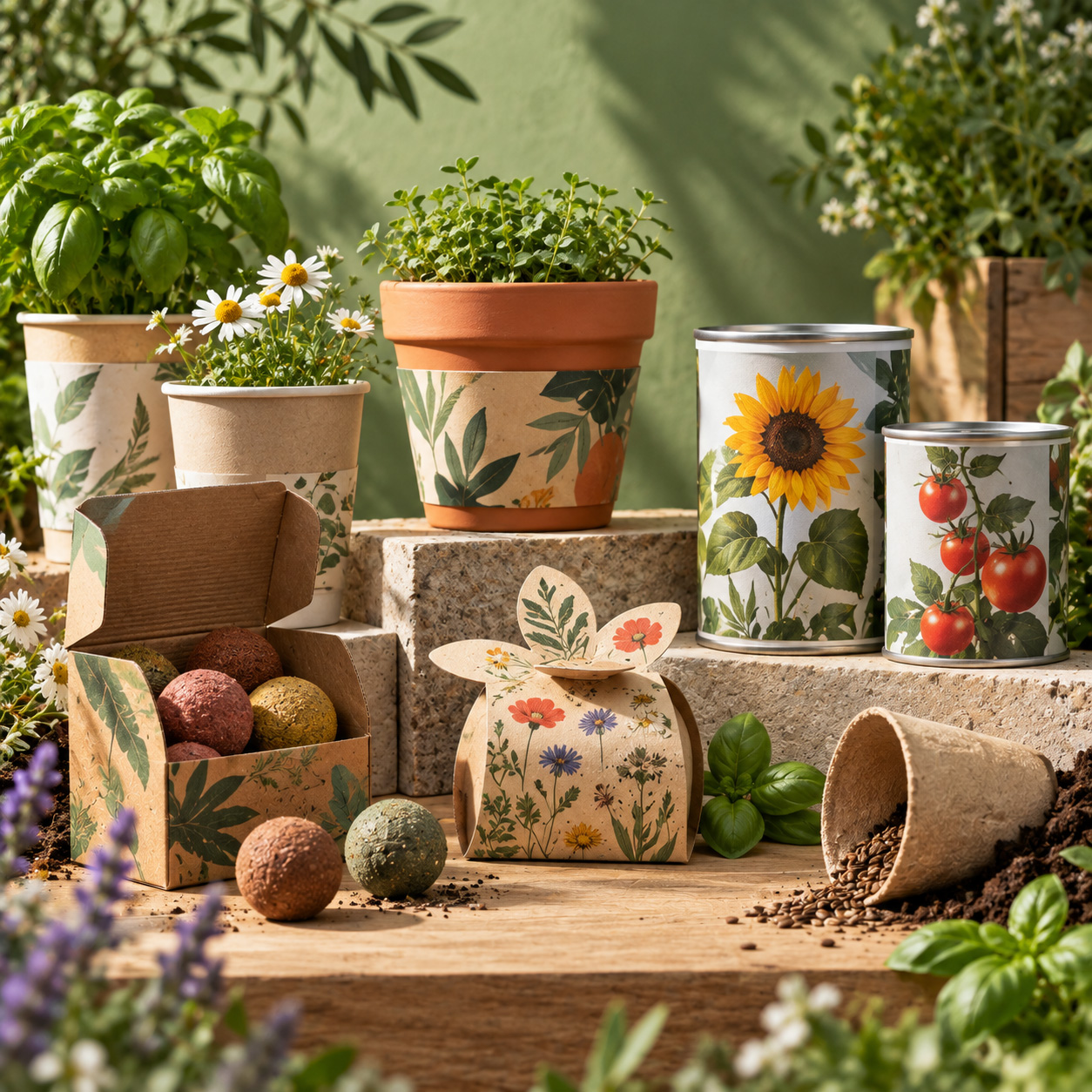 Growing Kit personalizzati con semi | Promotred Growing kit personalizzati con semi, vasi, seedbomb e kit di coltivazione